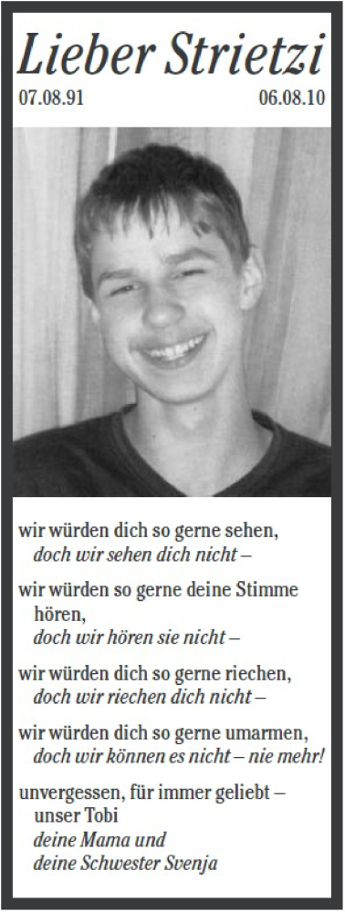  Traueranzeige für Tobias Polan vom 16.08.2010 aus Pegnitz-Zeitung